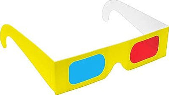 Assorted Neon 3D Glasses - Red and Cyan 