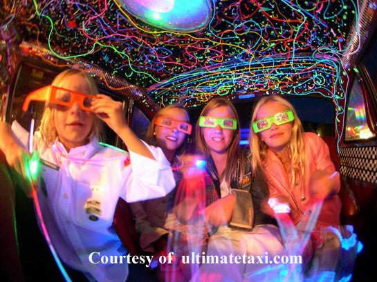 OCCHIALI LUMINOSI - EYEGLASSES STARLIGHT PARTY FLUO DJ CONCERTI - BLUE